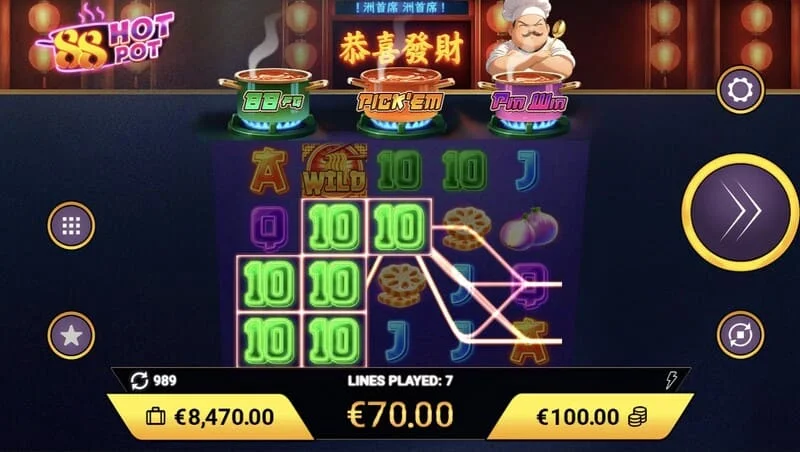 88 Hot Pot - grande vincita nel gioco base